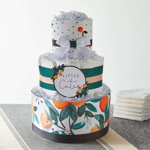 Little Clementine Diaper Cake