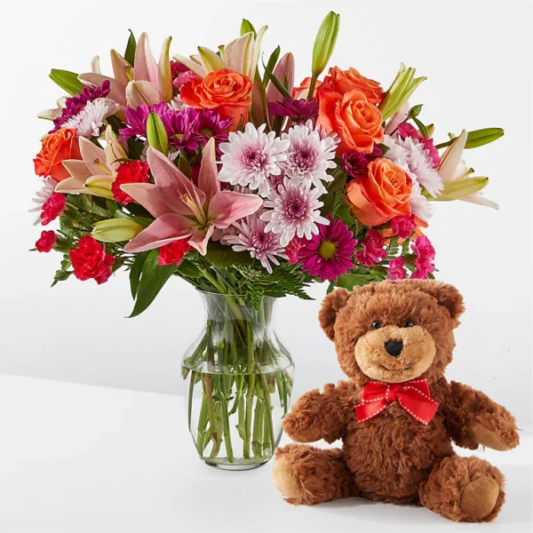CPL_LOL_preset_ftd-mx-hero-sv-new Here's Looking at You Bouquet & Bear Set