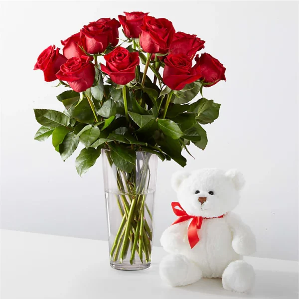 Tango In Paris Bouquet & Bear Set