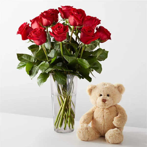 Tango In Paris Bouquet & Bear Set