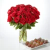 Red Rose Bouquet and Berry Bundle
