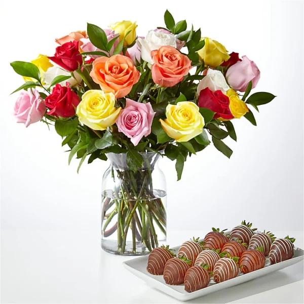 Mixed Roses and Berry Bundle