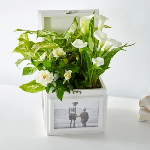 White Garden Keepsake Box