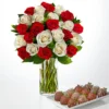 SantaBabyRoseBouquetandBerryBundle Santa Baby Rose Bouquet and Berry Bundle