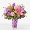 Precious Petals Bouquet with Luxe Swirl Vase