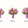 Precious Petals Bouquet with Luxe Swirl Vase